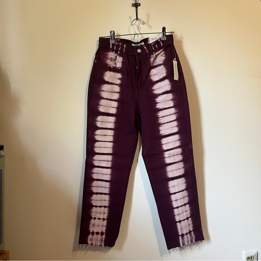 New Pacsun High Rise Straight Eco Tie Dye jeans size 26